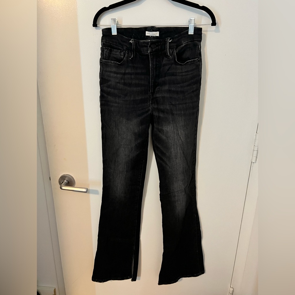Good American Good Classic Cashmere Bootcut Jeans - Black 218